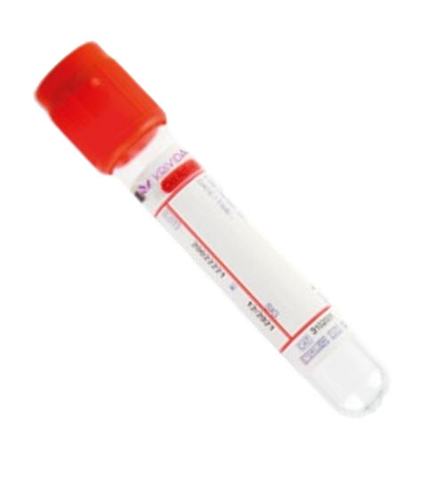 10 x Krivida Clot Activator Vacuum Blood Collection Tube - 4ml Pack of 100 Pieces (KV-4CA-V)