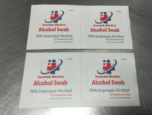 10 x Swastik Medica Alcohol Swab - Pack of 100