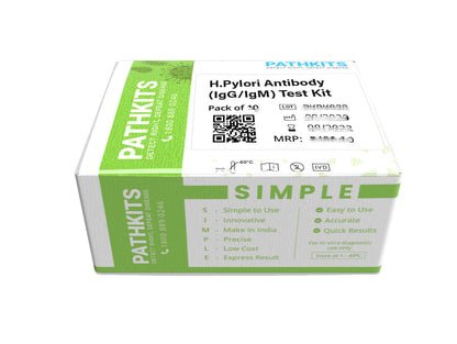 Pathkits Simple H. Pylori IgG/IgM Antibody Test Kit  -  Pack of 25 Tests (PKRK022)