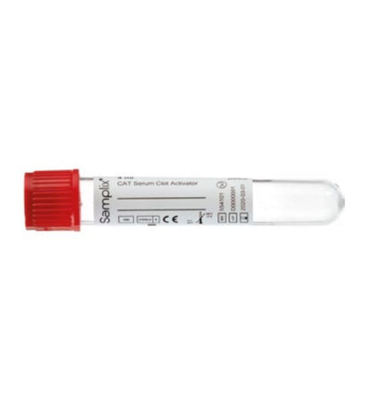 10 x  Greiner Samplix Serum Clot Activator 4ml Red Cap Pull Type 554101 Box of 100 Tubes