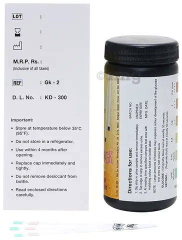 3 x  Accurex Urine Reagent Keto Test GK Urine Strip - 100 Strips